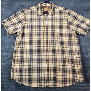 S.F. Casual / 5.11 Tactical Men’s Plaid Short Sleeve Shirt – Beige/Navy